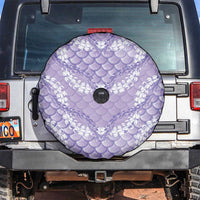 Lilac Mermaid Puakenikeni Maile Lei Spare Tire Cover