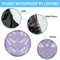 Lilac Mermaid Puakenikeni Maile Lei Spare Tire Cover