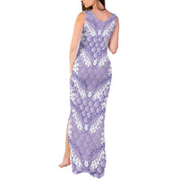 Lilac Mermaid Puakenikeni Maile Lei Tank Maxi Dress