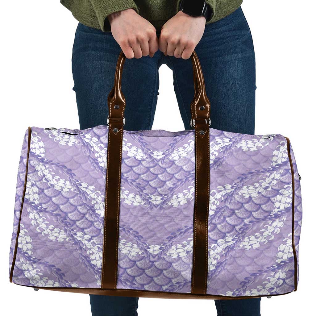 Lilac Mermaid Puakenikeni Maile Lei Travel Bag