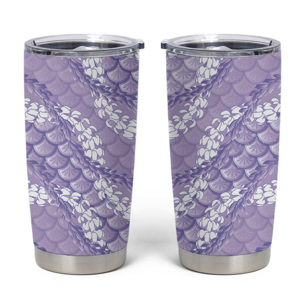 Lilac Mermaid Puakenikeni Maile Lei Tumbler Cup