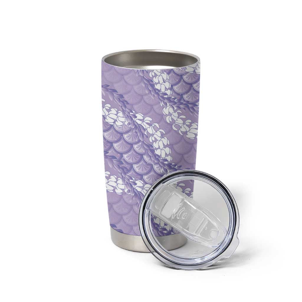 Lilac Mermaid Puakenikeni Maile Lei Tumbler Cup