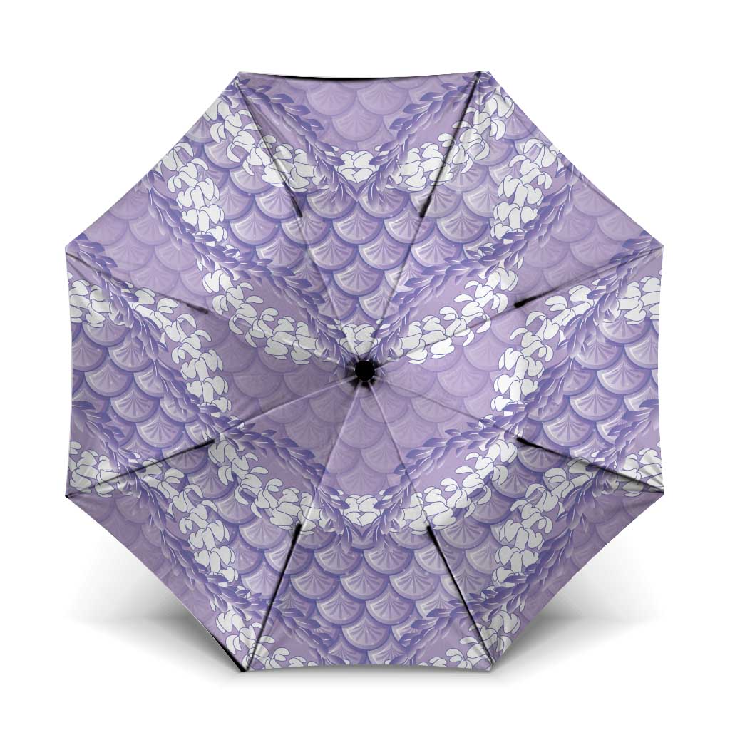 Lilac Mermaid Puakenikeni Maile Lei Umbrella