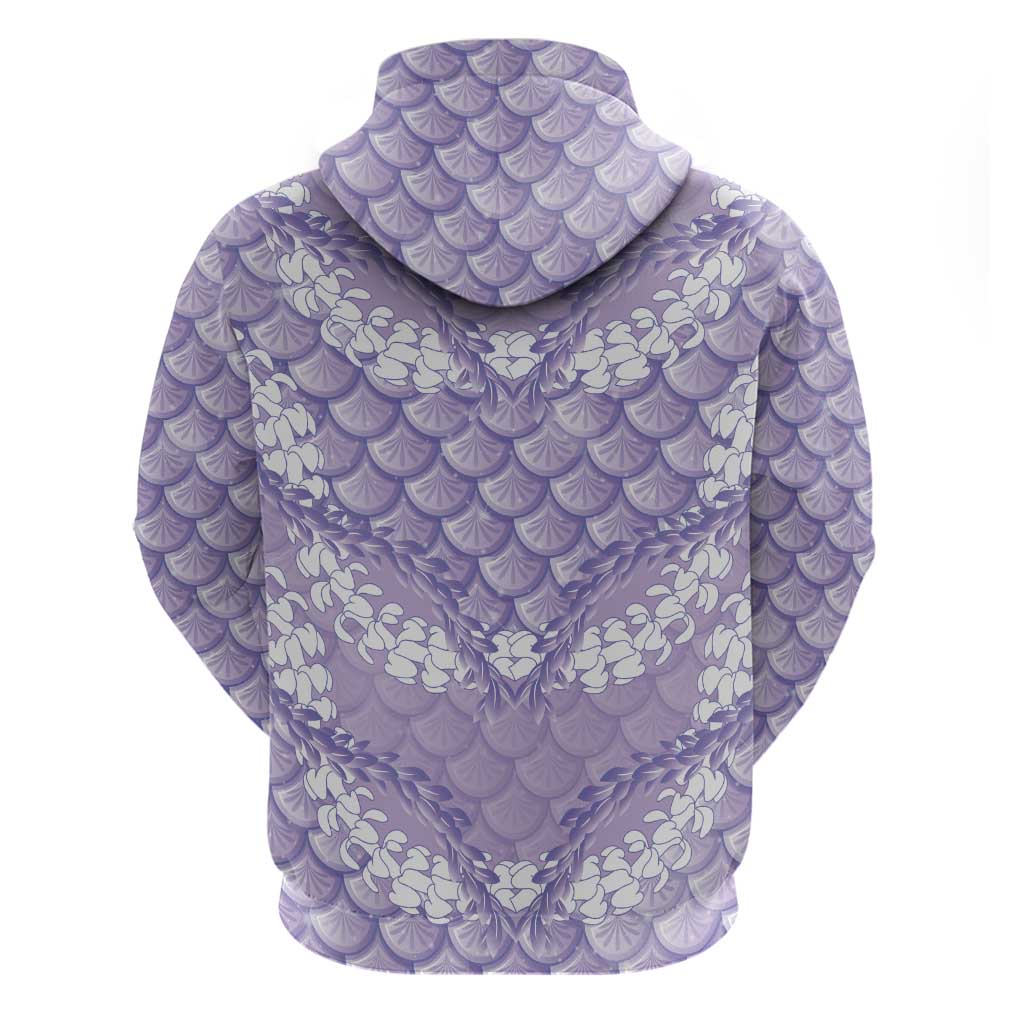 Lilac Mermaid Puakenikeni Maile Lei Zip Hoodie LT01 - Polynesian Pride