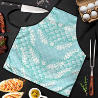 Light Turquoise Mermaid Puakenikeni Maile Lei Apron