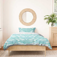 Light Turquoise Mermaid Puakenikeni Maile Lei Bedding Set LT01 - Polynesian Pride