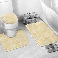 Pastel Yellow Mermaid Puakenikeni Maile Lei Bathroom Set