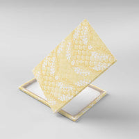 Pastel Yellow Mermaid Puakenikeni Maile Lei Canvas Wall Art