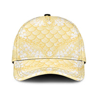 Pastel Yellow Mermaid Puakenikeni Maile Lei Classic Cap