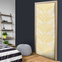 Pastel Yellow Mermaid Puakenikeni Maile Lei Door Cover LT01 - Polynesian Pride
