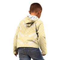 Pastel Yellow Mermaid Puakenikeni Maile Lei Kid Hoodie
