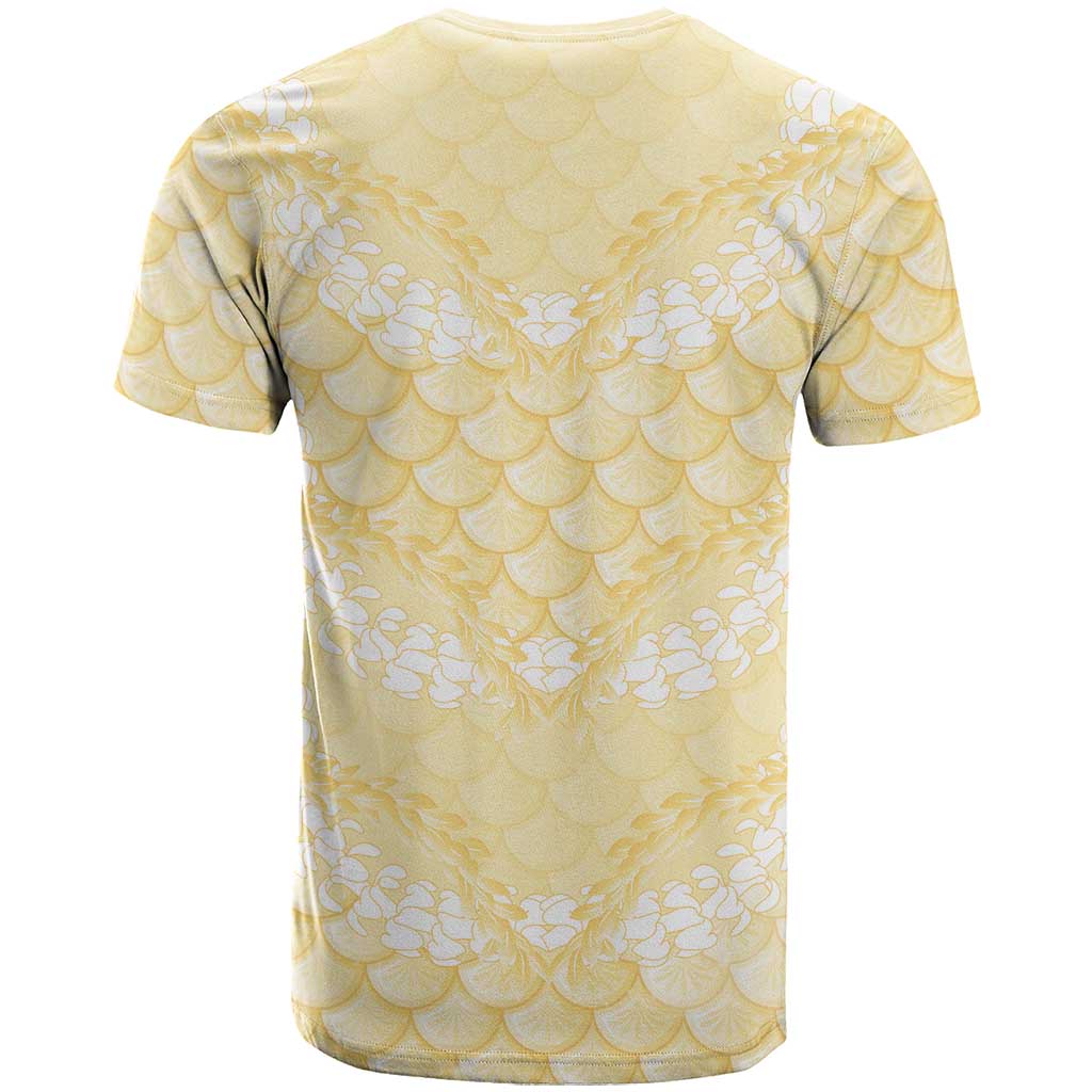 Pastel Yellow Mermaid Puakenikeni Maile Lei T Shirt