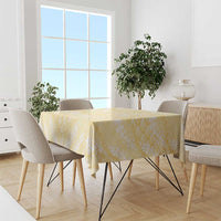 Pastel Yellow Mermaid Puakenikeni Maile Lei Tablecloth LT01 - Polynesian Pride