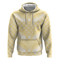 Pastel Yellow Mermaid Puakenikeni Maile Lei Zip Hoodie LT01 Pullover Hoodie Yellow - Polynesian Pride