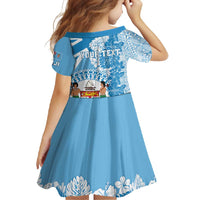 Personalised Fiji Day Family Matching Short Sleeve Bodycon Dress and Hawaiian Shirt Fijian Map Hibiscus Tapa Pattern LT01 - Polynesian Pride