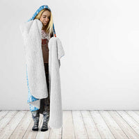 Personalised Fiji Day Hooded Blanket Fijian Map Hibiscus Tapa Pattern