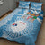 Personalised Fiji Day Quilt Bed Set Fijian Map Hibiscus Tapa Pattern