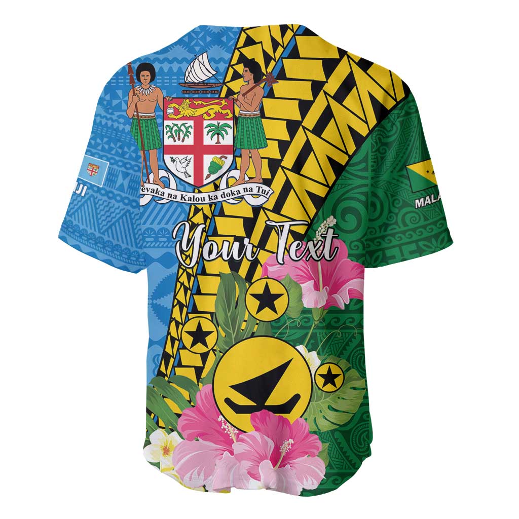 Personalised Malampa Fiji Day Baseball Jersey Tropical Tapa Pattern LT01 - Polynesian Pride