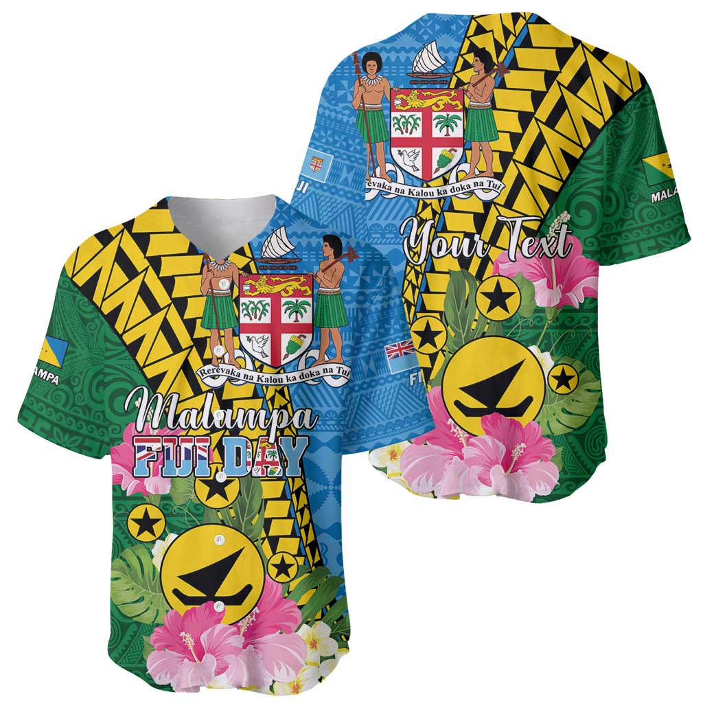 Personalised Malampa Fiji Day Baseball Jersey Tropical Tapa Pattern LT01 - Polynesian Pride