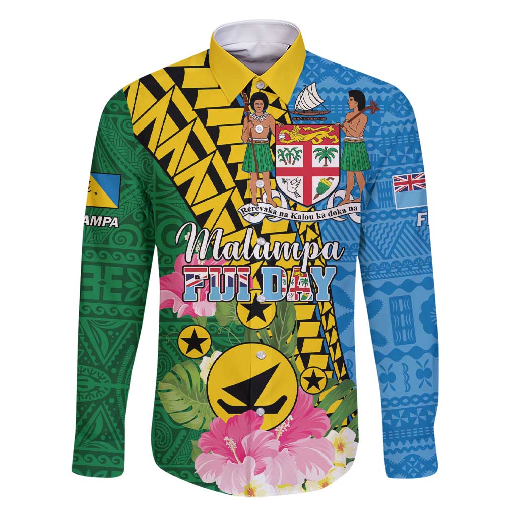 Personalised Malampa Fiji Day Family Matching Short Sleeve Bodycon Dress and Hawaiian Shirt Tropical Tapa Pattern LT01 Dad's Shirt - Long Sleeve Art - Polynesian Pride