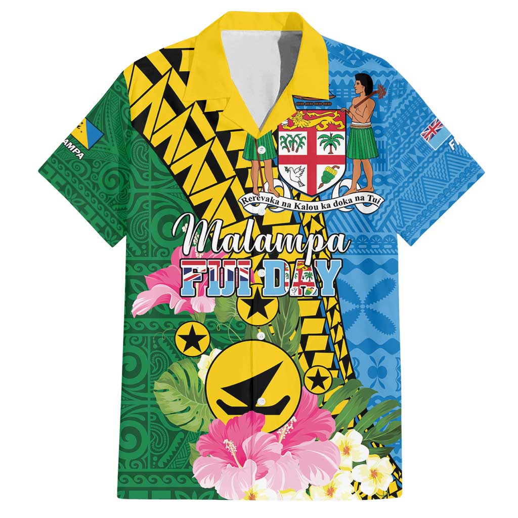 Personalised Malampa Fiji Day Family Matching Tank Maxi Dress and Hawaiian Shirt Tropical Tapa Pattern LT01 Dad's Shirt - Short Sleeve Art - Polynesian Pride