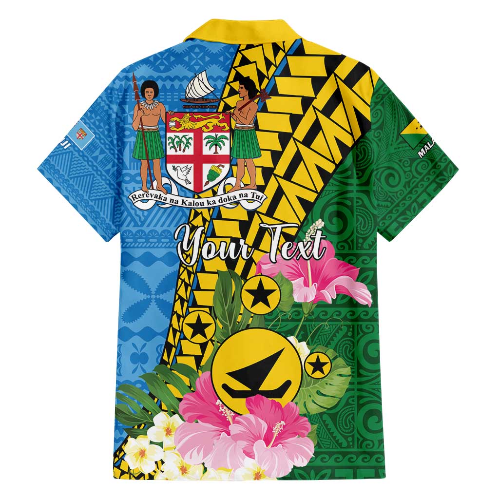 Personalised Malampa Fiji Day Hawaiian Shirt Tropical Tapa Pattern