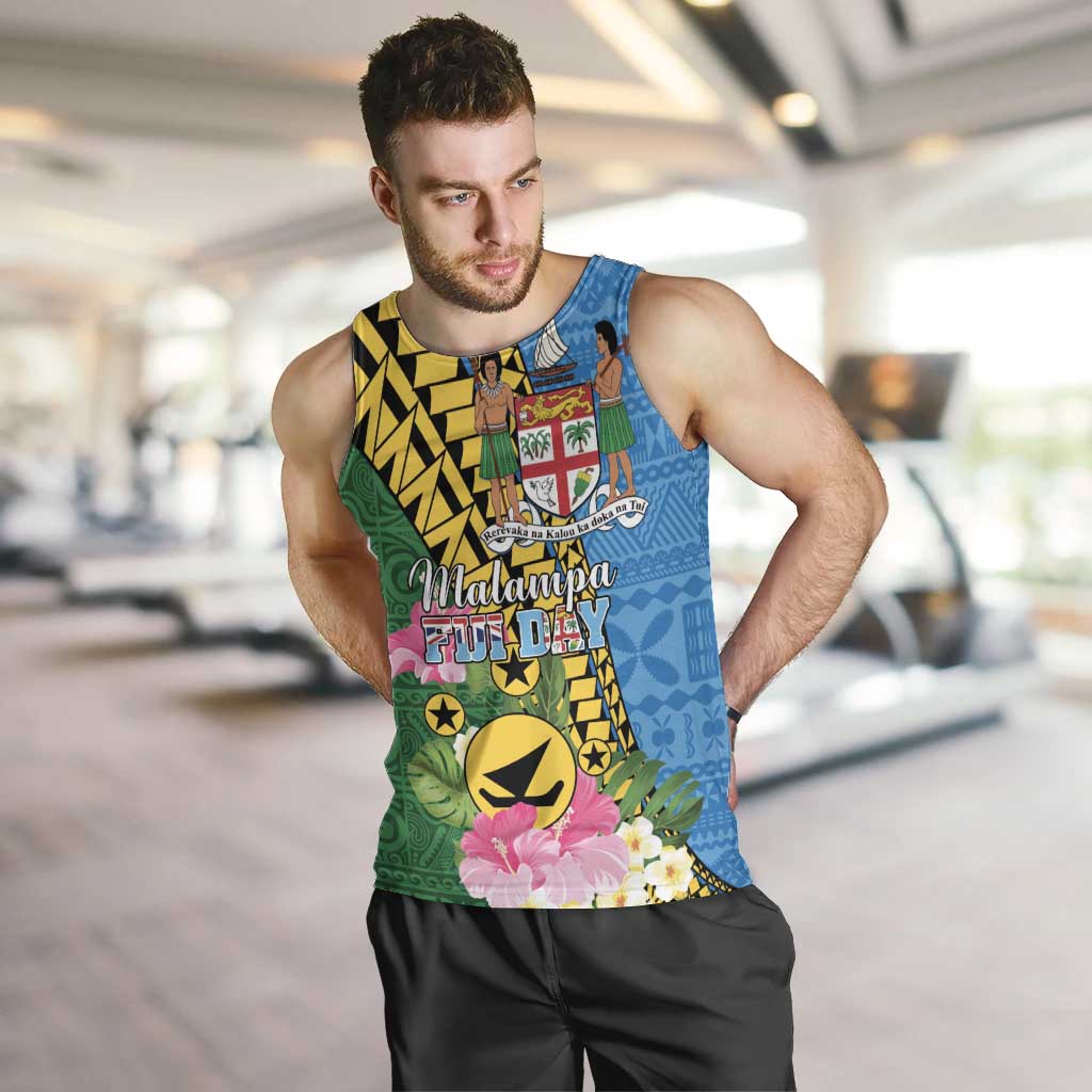 Personalised Malampa Fiji Day Men Tank Top Tropical Tapa Pattern LT01 Art - Polynesian Pride