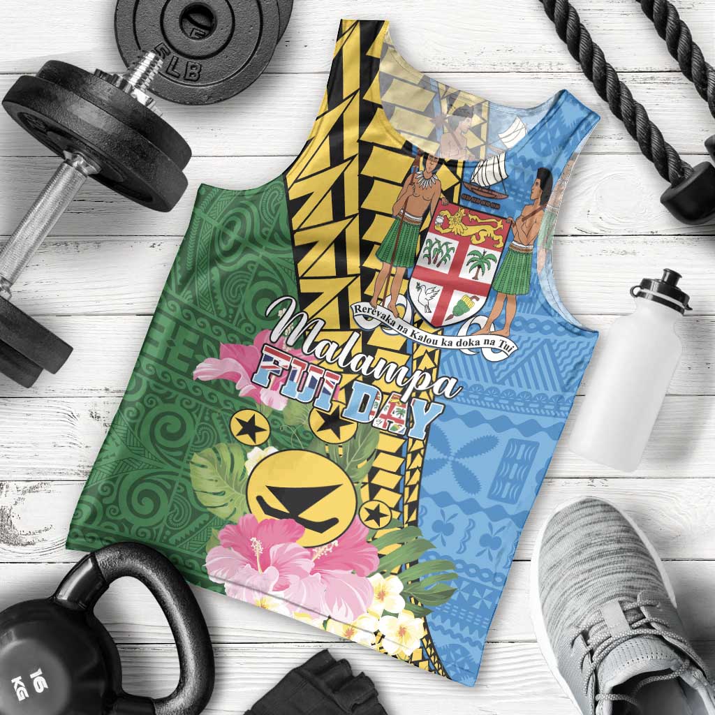 Personalised Malampa Fiji Day Men Tank Top Tropical Tapa Pattern LT01 - Polynesian Pride