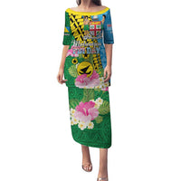 Personalised Malampa Fiji Day Puletasi Tropical Tapa Pattern