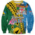 Personalised Malampa Fiji Day Sweatshirt Tropical Tapa Pattern