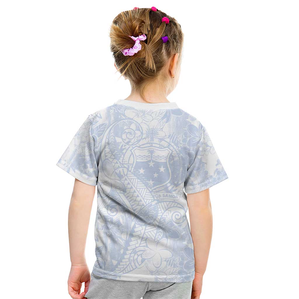 Samoa White Sunday Kid T Shirt Plumeria Floral