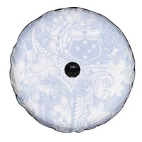 Samoa White Sunday Spare Tire Cover Plumeria Floral