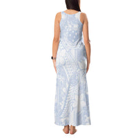 Samoa White Sunday Tank Maxi Dress Plumeria Floral
