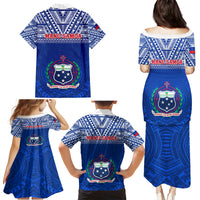 Samoa Rugby Family Matching Puletasi Dress and Hawaiian Shirt Manu Samoa Polynesian Tatoo Pattern LT01 - Polynesian Pride