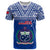 Samoa Rugby T Shirt Manu Samoa Polynesian Tatoo Pattern LT01 Blue - Polynesian Pride