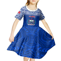 custom-samoa-rugby-kid-short-sleeve-dress-manu-samoa-polynesian-tatoo-pattern