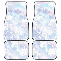Samoa White Sunday Car Mats Sweet Pastel Plumeria Floral