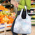 Samoa White Sunday Grocery Bag Sweet Pastel Plumeria Floral