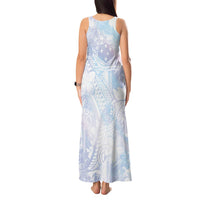 Samoa White Sunday Tank Maxi Dress Sweet Pastel Plumeria Floral