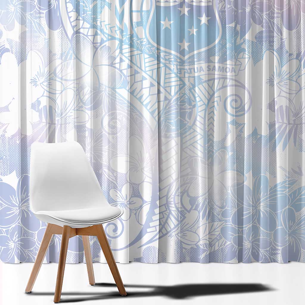 Samoa White Sunday Window Curtain Sweet Pastel Plumeria Floral