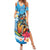 Personalized Aloha Hawaii Skeleton Surfing Family Matching Summer Maxi Dress and Hawaiian Shirt Tribal Shark Plumeria