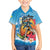 Personalized Aloha Hawaii Skeleton Surfing Family Matching Summer Maxi Dress and Hawaiian Shirt Tribal Shark Plumeria