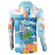 Personalized Hawaii Hula Girl Skeleton Dancing Button Sweatshirt Hibiscus Tribal Shark