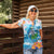 Personalized Hawaii Hula Girl Skeleton Dancing Women Polo Shirt Hibiscus Tribal Shark