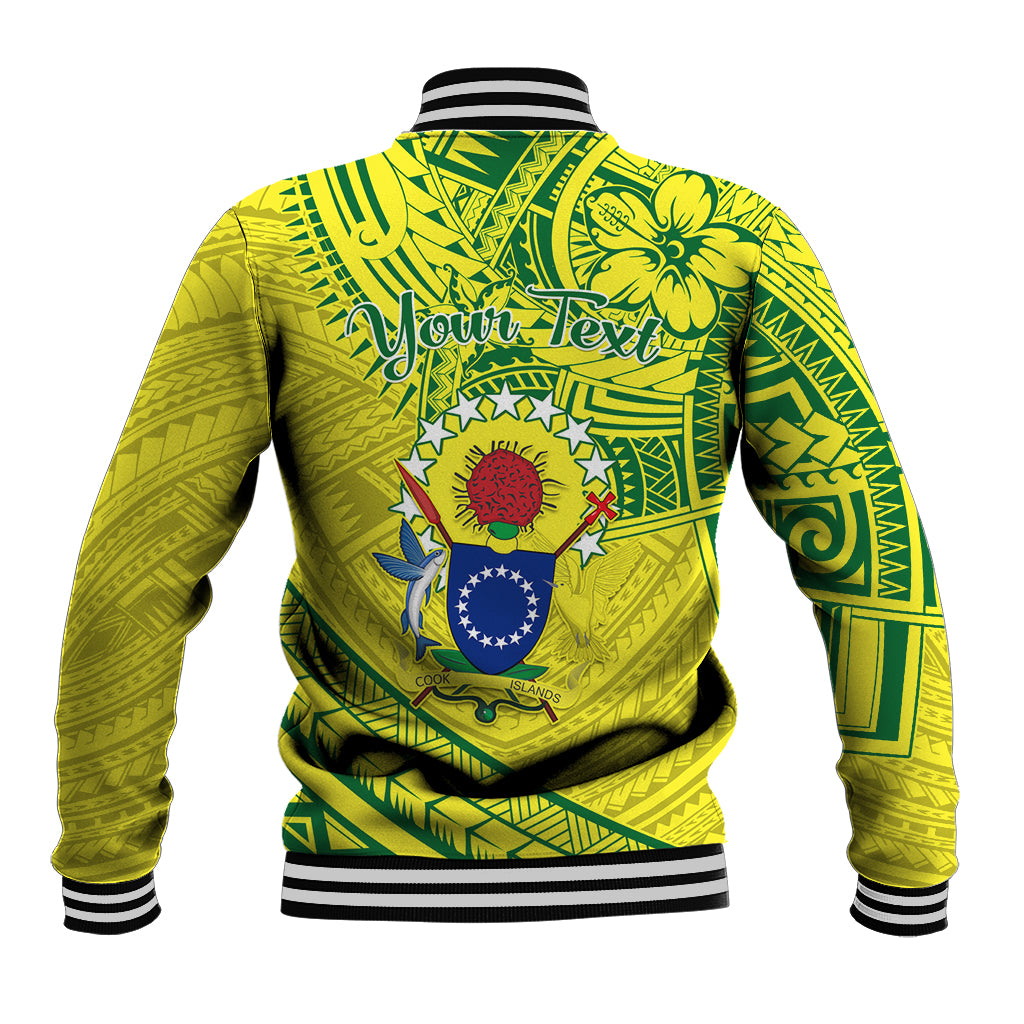 Kia Orana Cook Islands Baseball Jacket Turtle Yellow Green Polynesian Pattern LT01 - Polynesian Pride