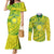 Kia Orana Cook Islands Couples Matching Mermaid Dress and Long Sleeve Button Shirt Turtle Yellow Green Polynesian Pattern LT01 Green - Polynesian Pride