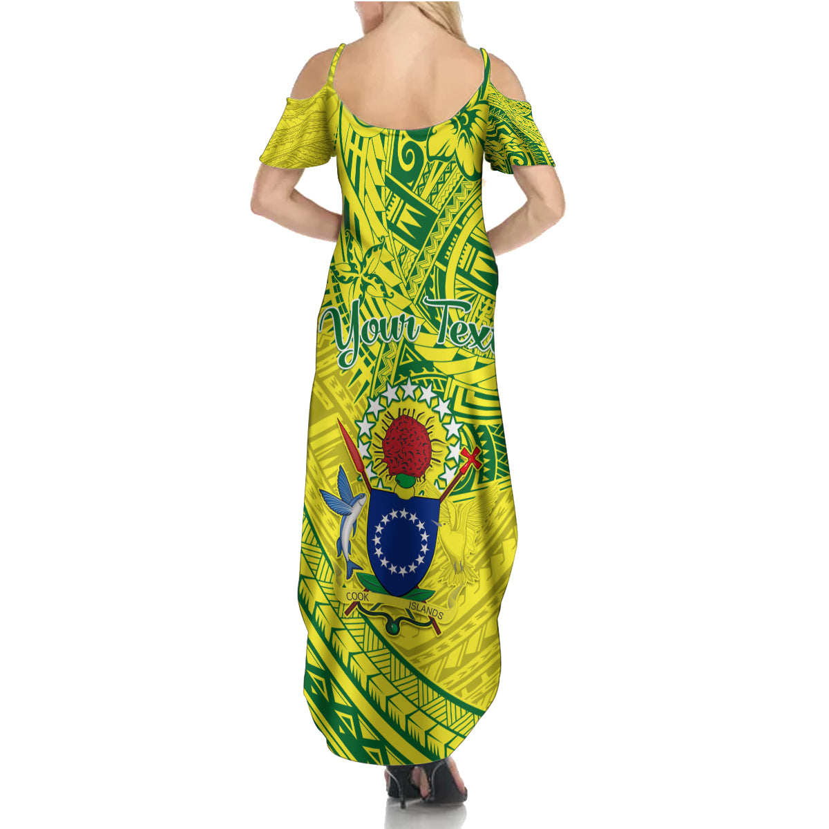 Kia Orana Cook Islands Family Matching Summer Maxi Dress and Hawaiian Shirt Turtle Yellow Green Polynesian Pattern LT01 - Polynesian Pride