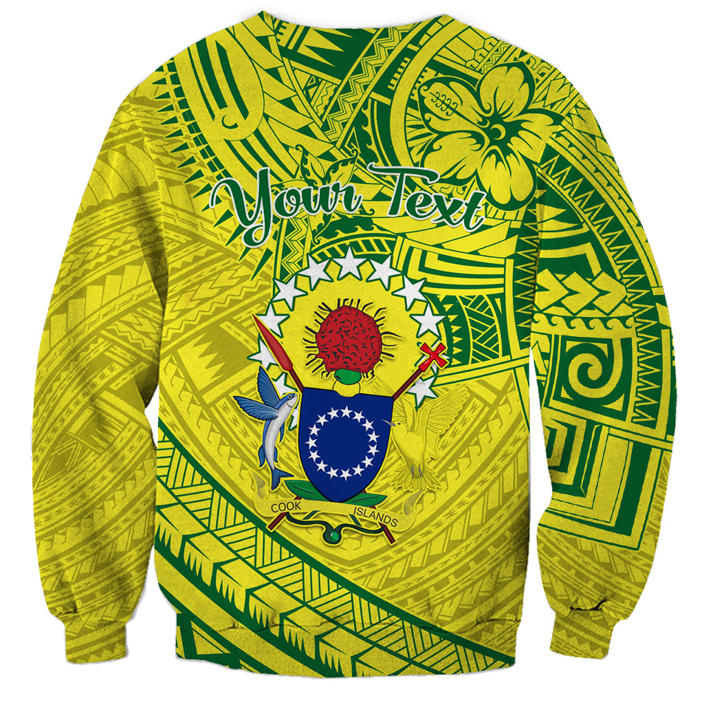 Kia Orana Cook Islands Sweatshirt Turtle Yellow Green Polynesian Pattern LT01 - Polynesian Pride