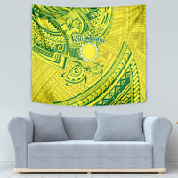 Kia Orana Cook Islands Tapestry Turtle Yellow Green Polynesian Pattern LT01 - Polynesian Pride