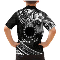 Kia Orana Cook Islands Family Matching Mermaid Dress and Hawaiian Shirt Circle Stars With Floral White Pattern LT01 - Polynesian Pride